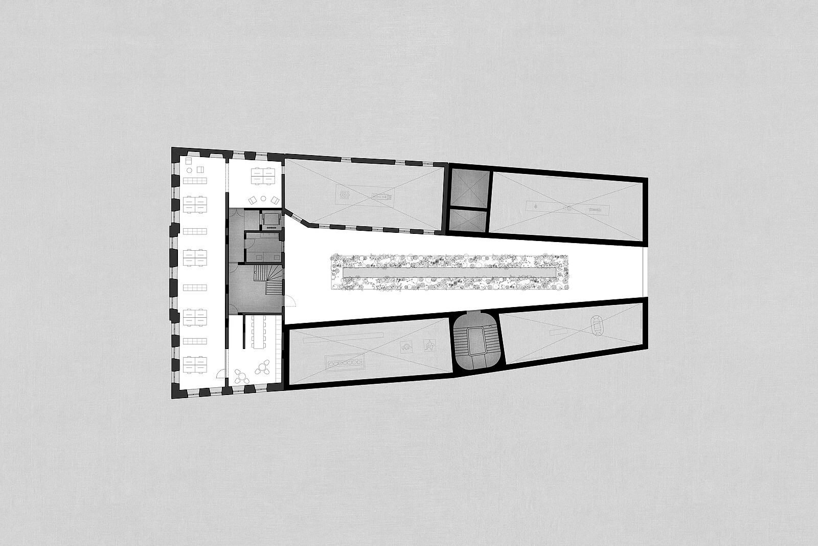 Stadtgeschichte Museum Schwerin Plan Wettbewerb Bauen mit Bestand Dachgarten 