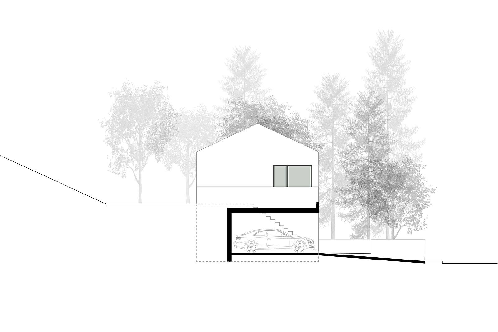 Carport Planung Ansicht Architektur Altdorf Ferienhaus 
